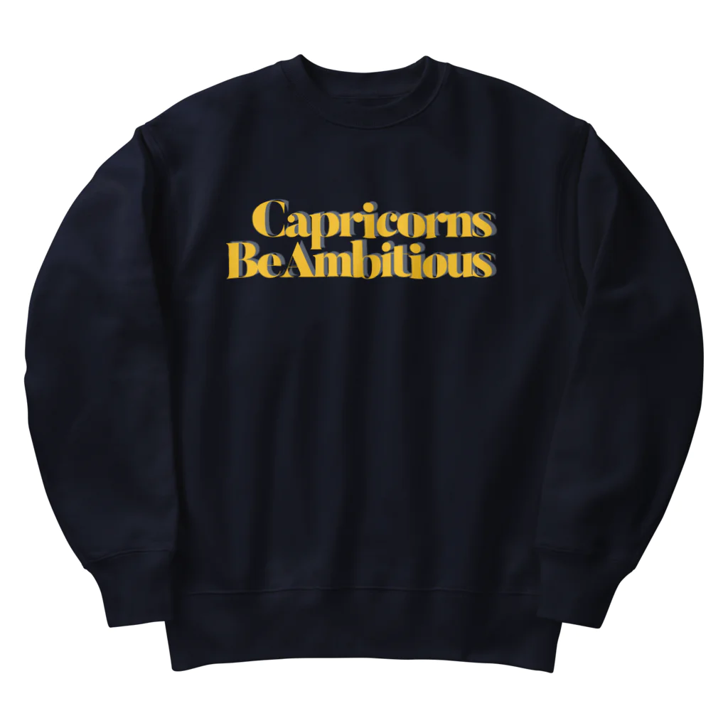 宇宙の真理ナビゲーターSunsCrystal's Shopの【山羊座】Capricorns Be Ambitious (やぎ座たちよ、大志を抱け) ヘビーウェイトスウェット