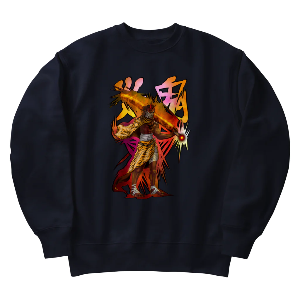 フレ末屋の炎鬼 Heavyweight Crew Neck Sweatshirt