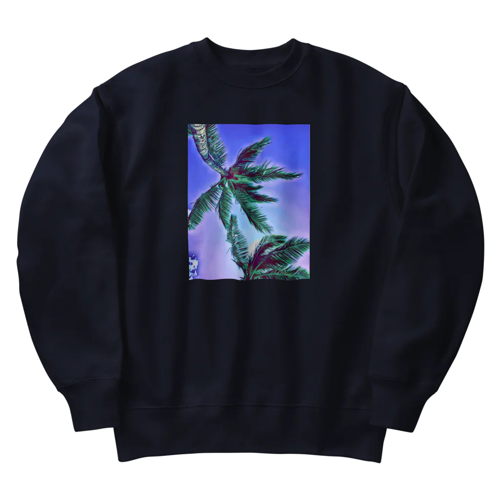 わらしゃんどのヤシの木 Heavyweight Crew Neck Sweatshirt