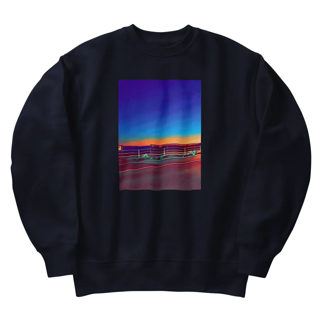 わらしゃんどの夕暮れ Heavyweight Crew Neck Sweatshirt