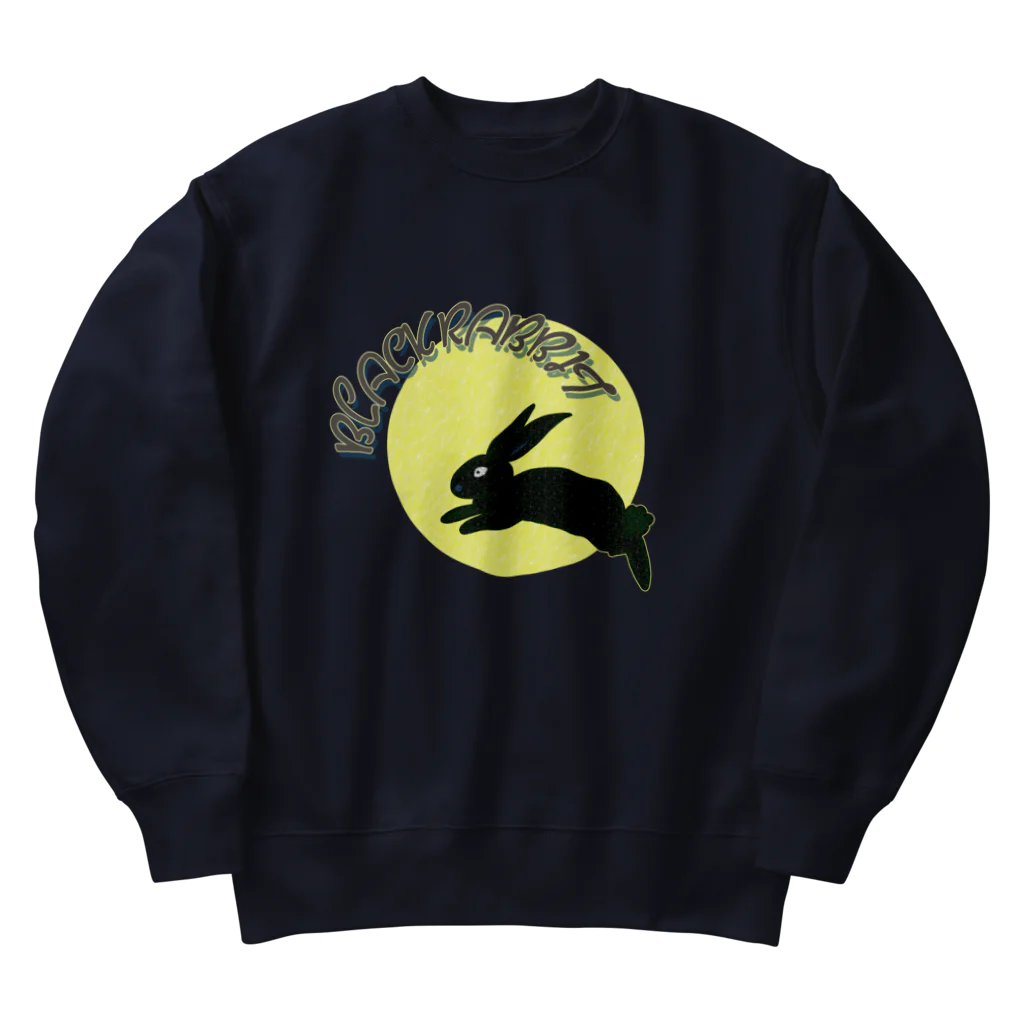 MZグラフィックスのうさぎ年　2023　ブラック・ラビット Heavyweight Crew Neck Sweatshirt