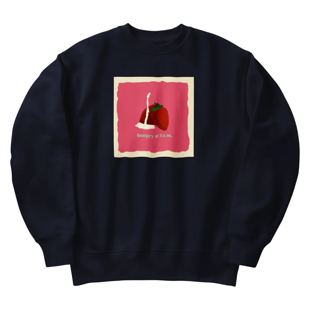 おモジャ🐤の練乳まみれイチゴちゃん Heavyweight Crew Neck Sweatshirt