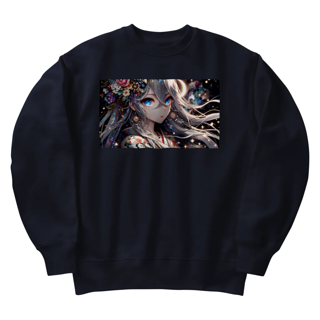 Sesilionの月下の神秘的な夜 Heavyweight Crew Neck Sweatshirt