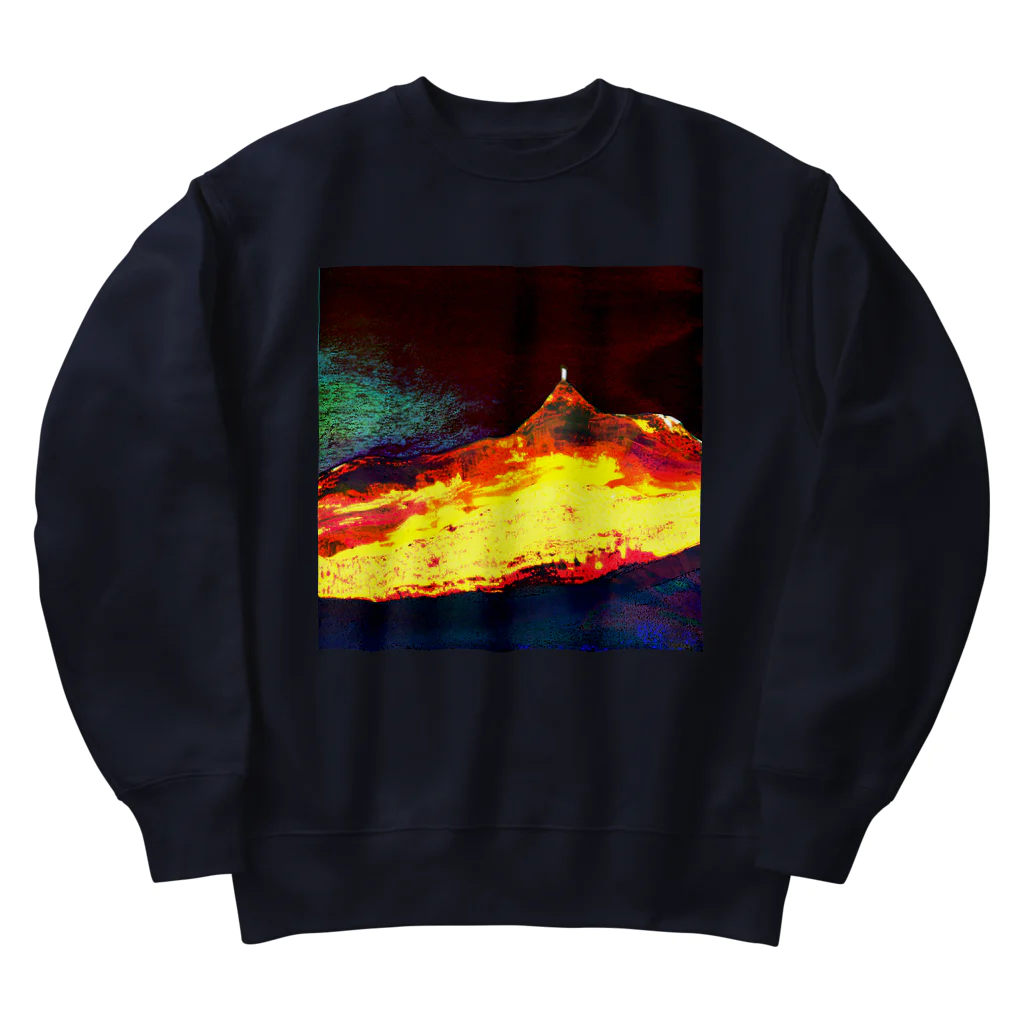 水草の火口の夜 Heavyweight Crew Neck Sweatshirt