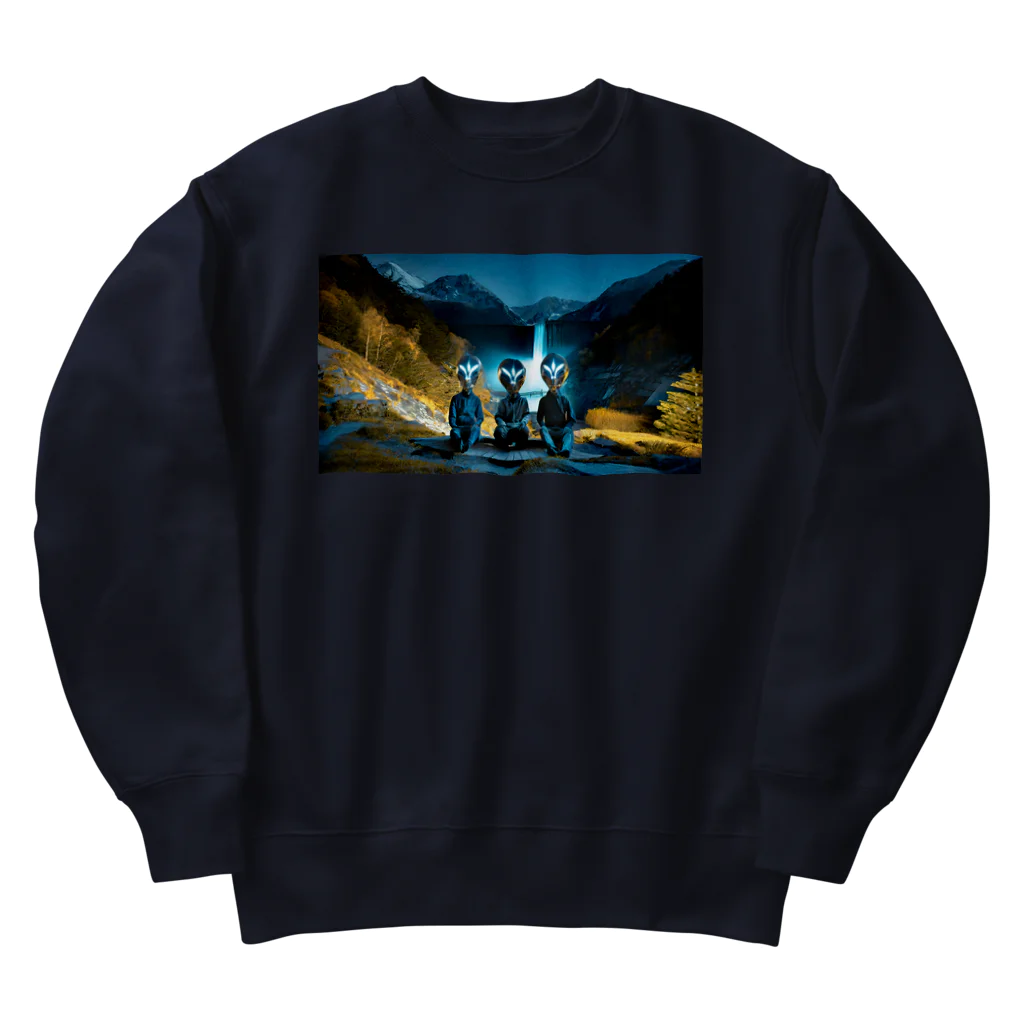 suyaの祖母祖父孫の初！地球！お忍び旅行 Heavyweight Crew Neck Sweatshirt