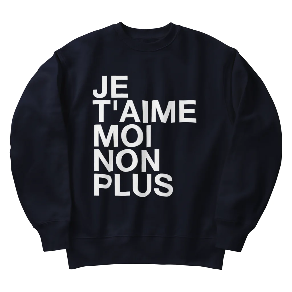 TATEYAMAのJE T'AIME MOI NON PLUS (blanc) Heavyweight Crew Neck Sweatshirt