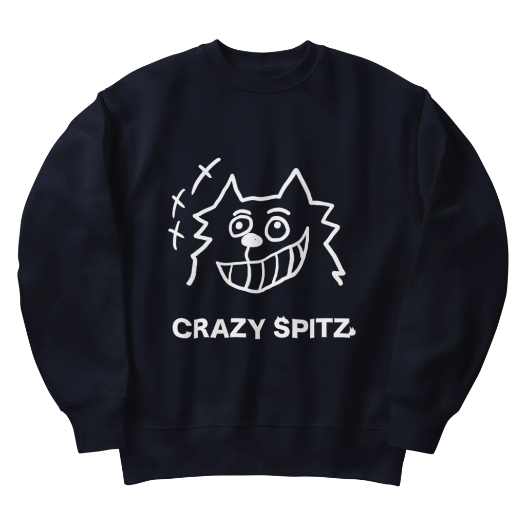 ehime@けだま&もち＆すみのCRAZY SPITZ「HA HA HA」ver.white Heavyweight Crew Neck Sweatshirt