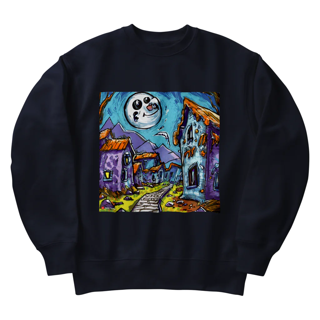 Paonのズーのゾンビくんの町 Heavyweight Crew Neck Sweatshirt