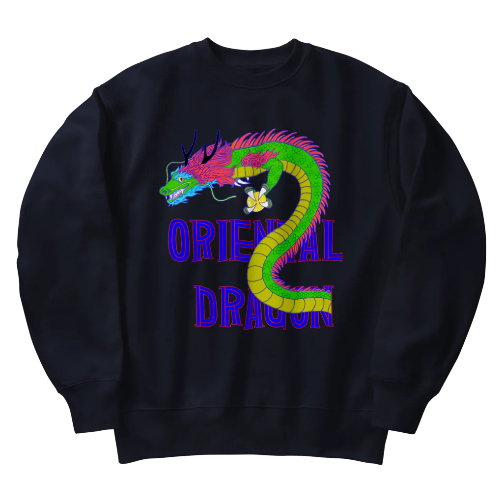 LalaHangeulのORIENTAL DRAGON（龍）英字バージョン Heavyweight Crew Neck Sweatshirt