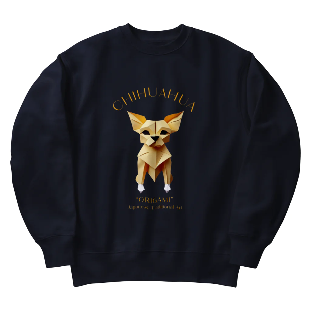 totesbags_n_t-shiirtsn_second（トーツバッグス＆ティーシャッツン_セカンド））のおりがみチワワ Heavyweight Crew Neck Sweatshirt