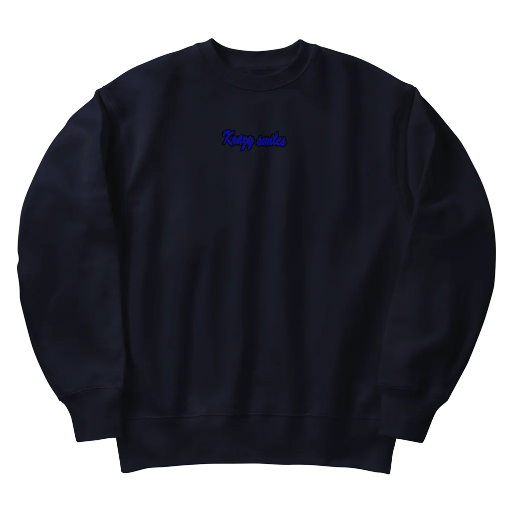 クレイジースマイルズ（公式）のクレスマロゴ青グッズ Heavyweight Crew Neck Sweatshirt