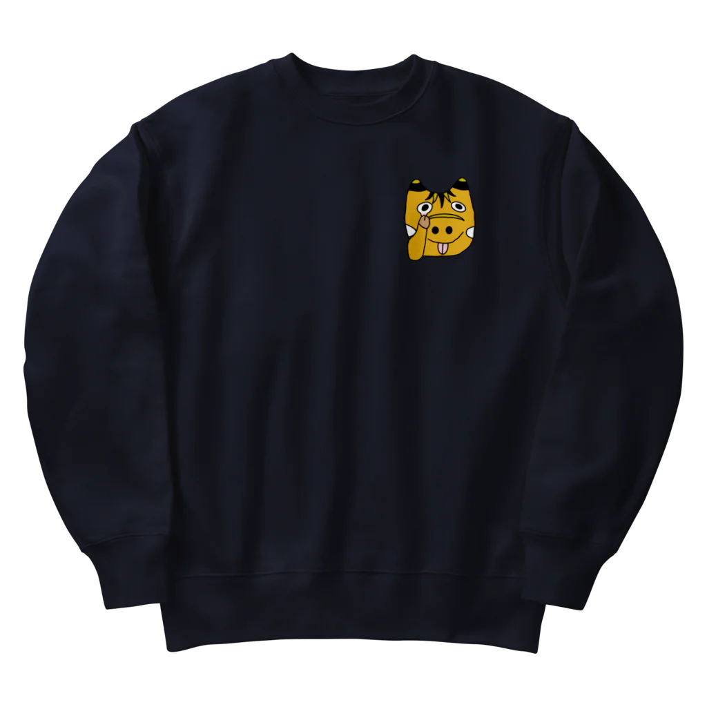 ロジローのあっかんべーこ(黄) Heavyweight Crew Neck Sweatshirt