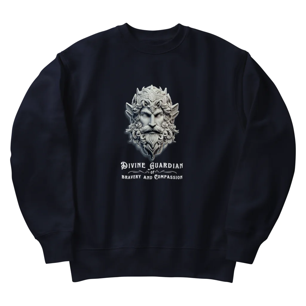 kazu_gの勇気と慈愛の守護神!(濃色用) Heavyweight Crew Neck Sweatshirt