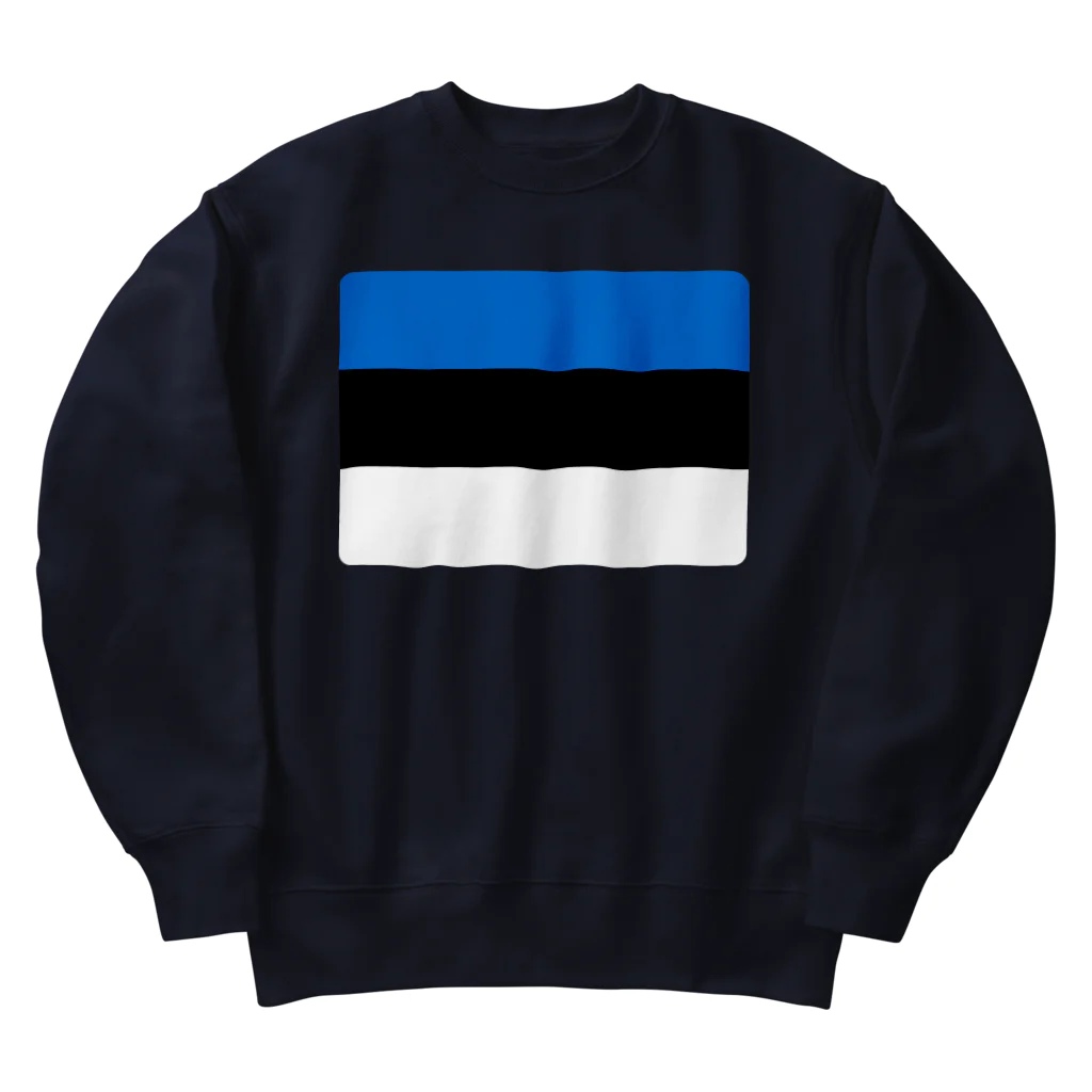 お絵かき屋さんのエストニアの国旗 Heavyweight Crew Neck Sweatshirt