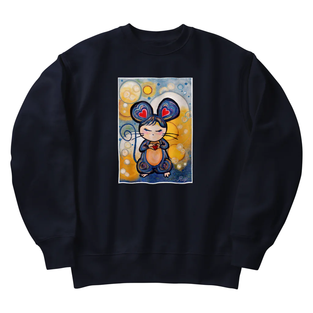 Ray_Webの願いを叶えマウス Heavyweight Crew Neck Sweatshirt