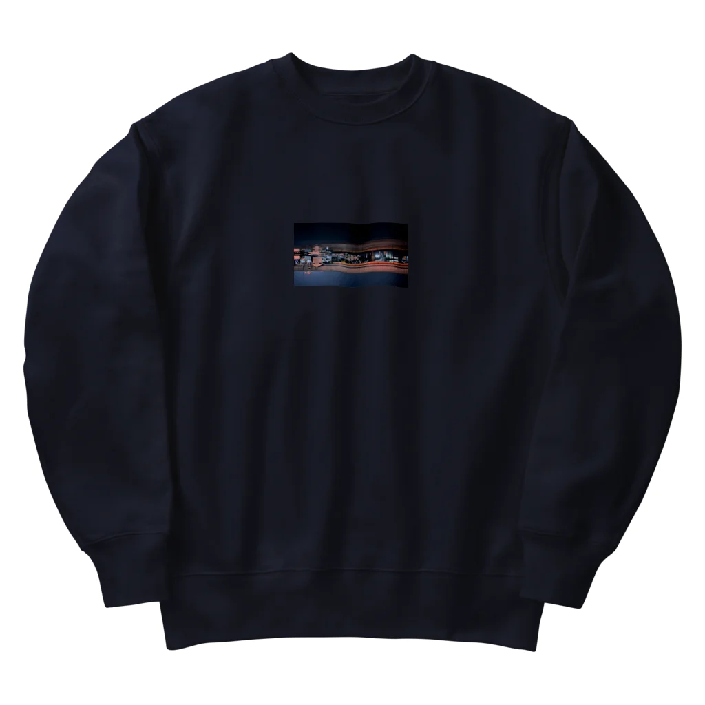 紫陽の海と夜空 Heavyweight Crew Neck Sweatshirt