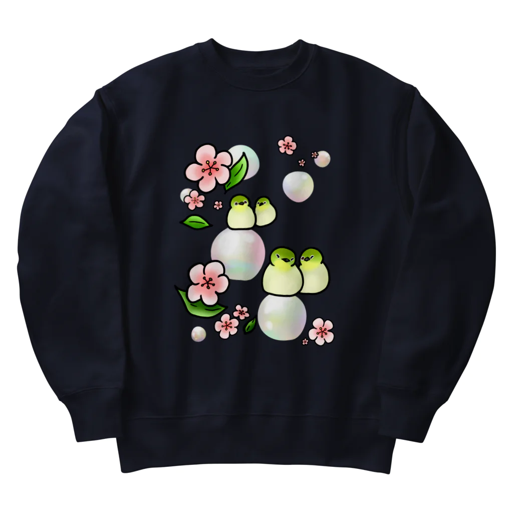 Lily bird（リリーバード）のほわほわメジロ梅 Heavyweight Crew Neck Sweatshirt