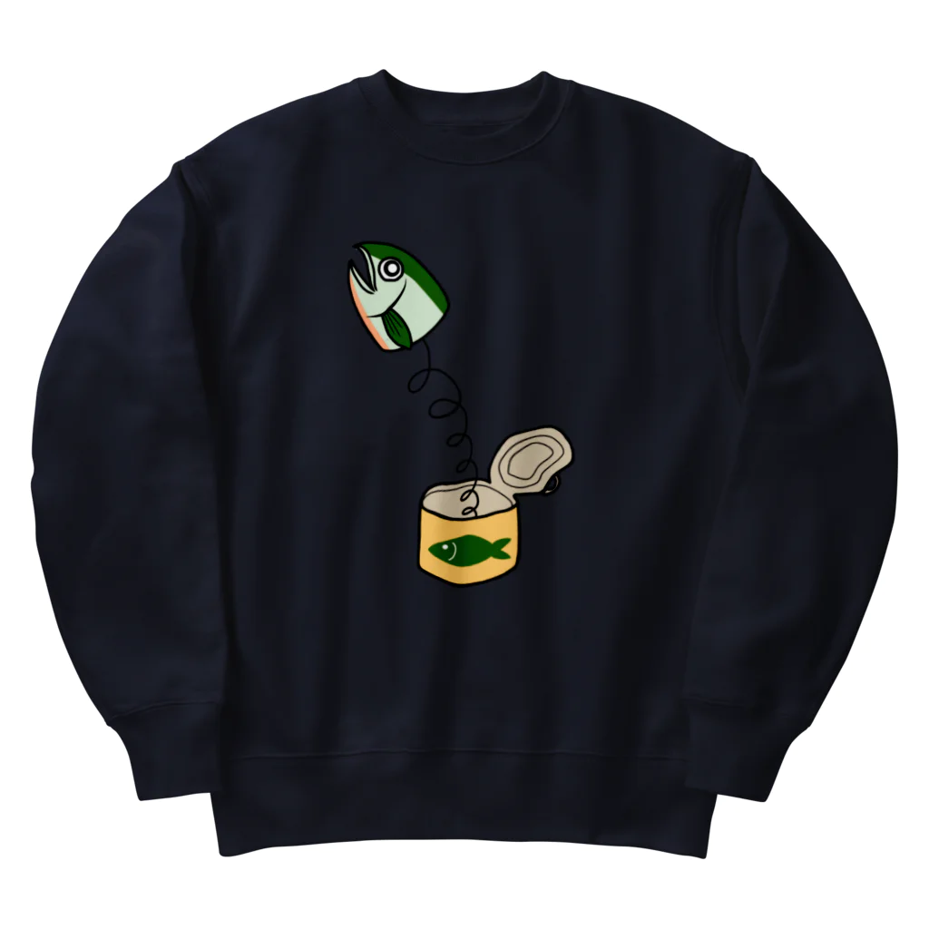 日々好日屋2号店のびっくり鯖缶 Heavyweight Crew Neck Sweatshirt