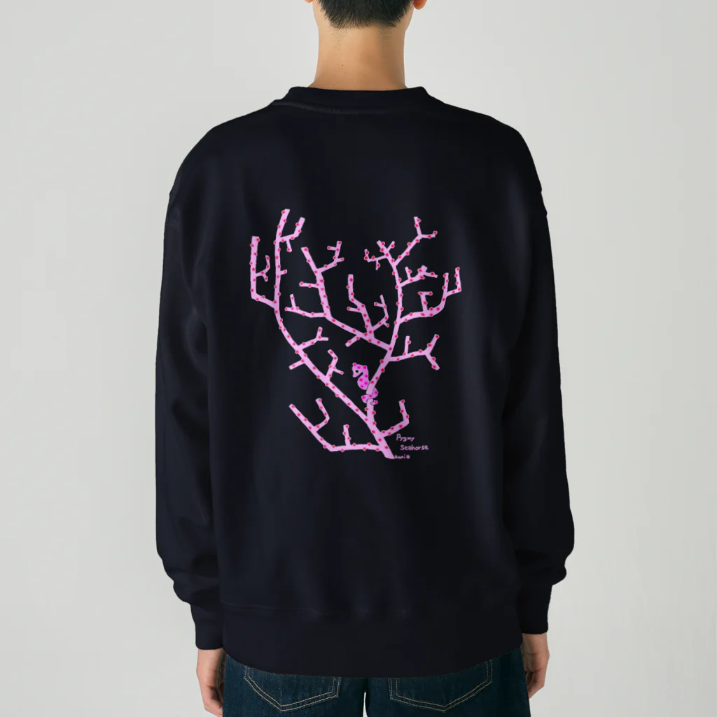 栗坊屋のピンクのピグミーシーホース Heavyweight Crew Neck Sweatshirt