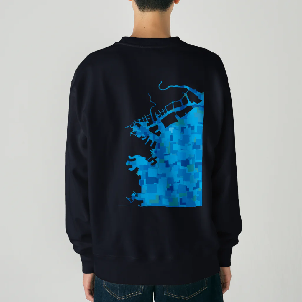 cuuyabowの横浜港　モザイクブルー Heavyweight Crew Neck Sweatshirt