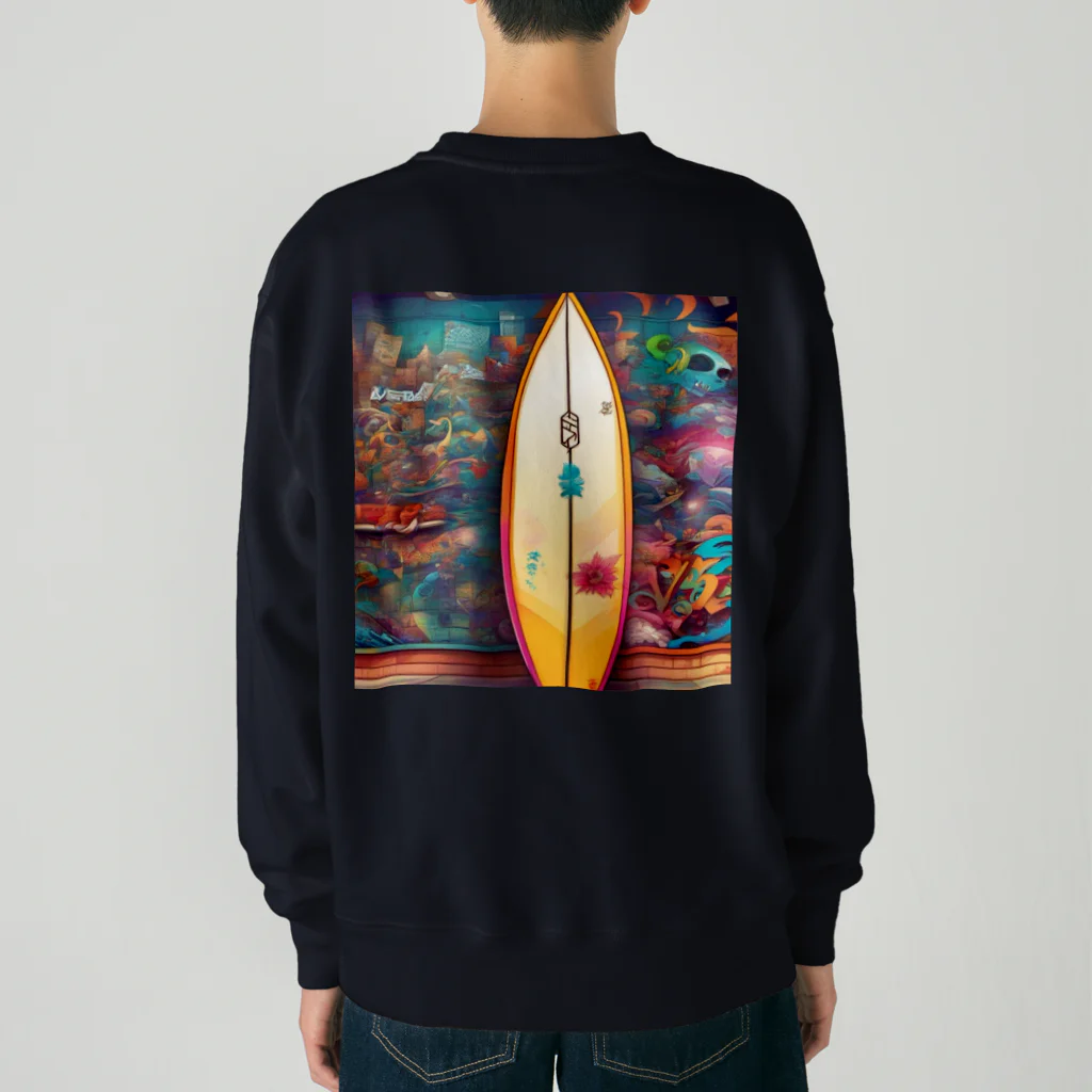 LOCO_のサーフボードのプリントグッズ Heavyweight Crew Neck Sweatshirt