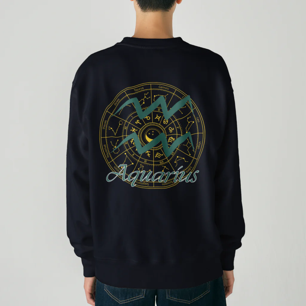 Sunlit Horizonの星めぐり《Aquarius ・水瓶座》 Heavyweight Crew Neck Sweatshirt