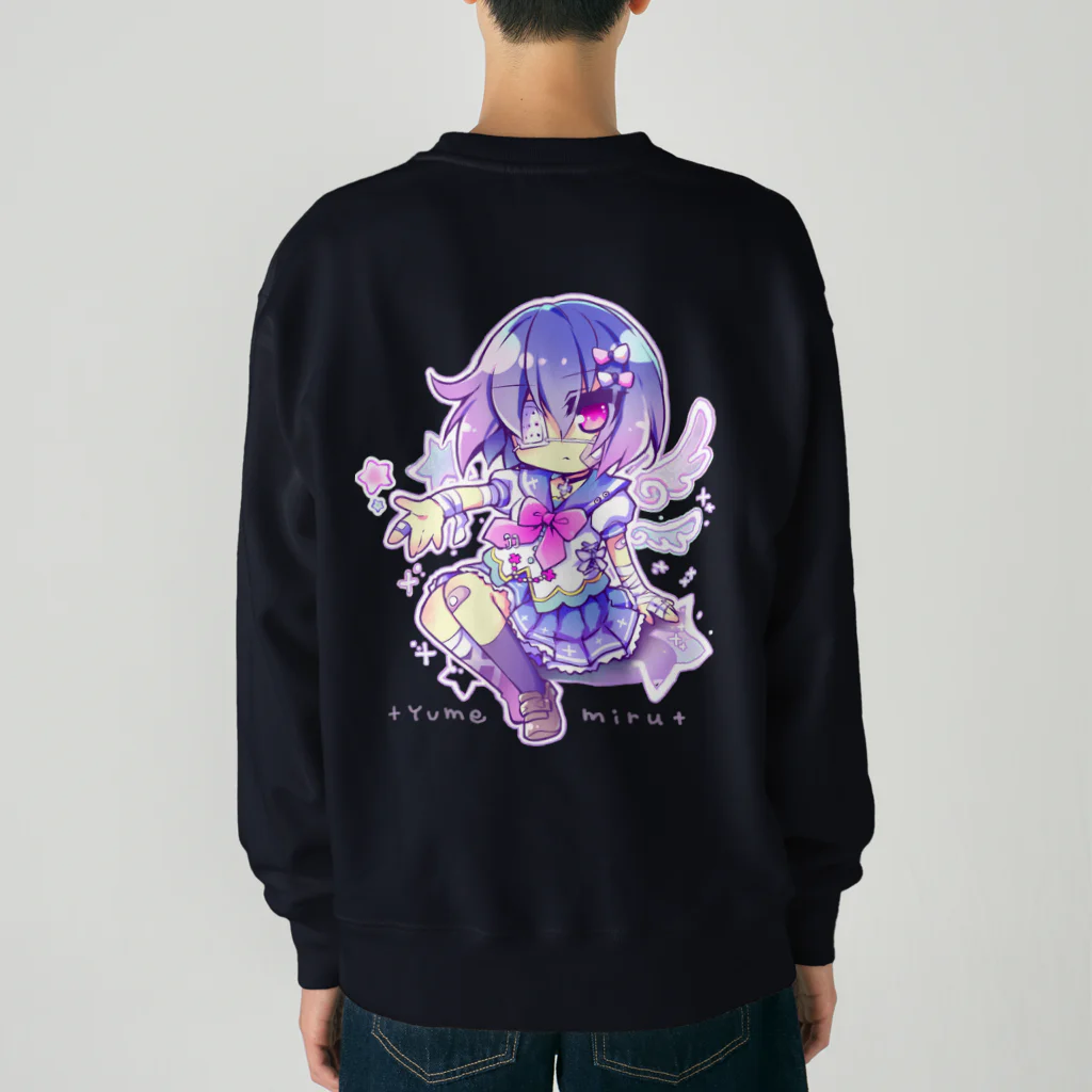 月蝕ざっか店＠SUZURIの<dolls>ユメミル （For Backprint） Heavyweight Crew Neck Sweatshirt