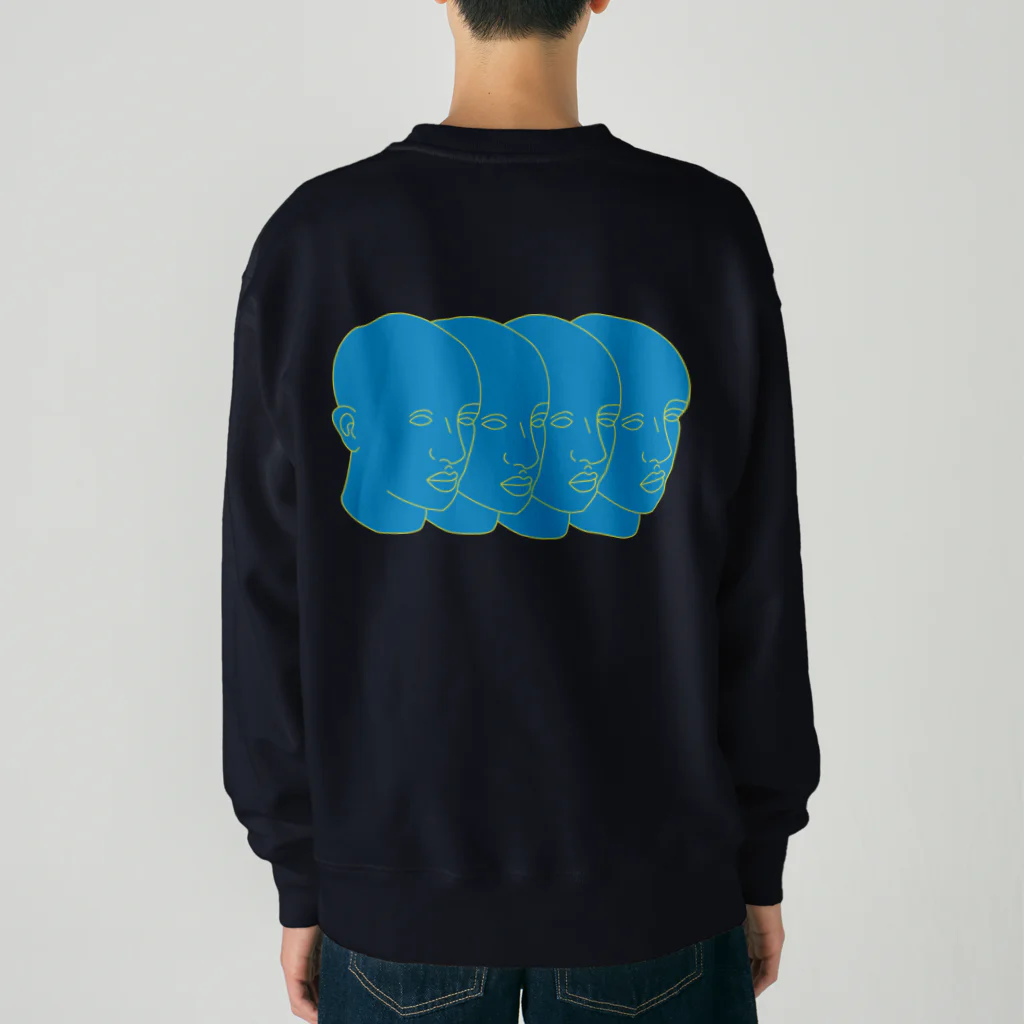 Parallel Imaginary Gift ShopのLife is Hell（Blue） Heavyweight Crew Neck Sweatshirt