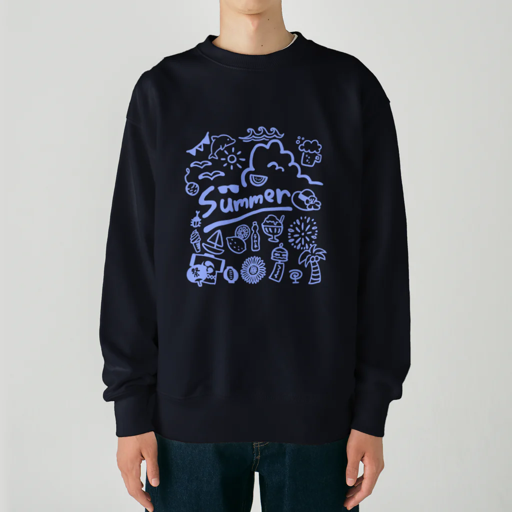 Andiamoの夏コレ（紫） Heavyweight Crew Neck Sweatshirt