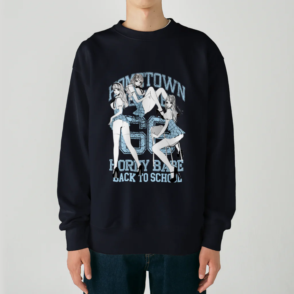 loveclonesのNAUGHTY SCHOOLGIRLS 0560 B柄 Heavyweight Crew Neck Sweatshirt