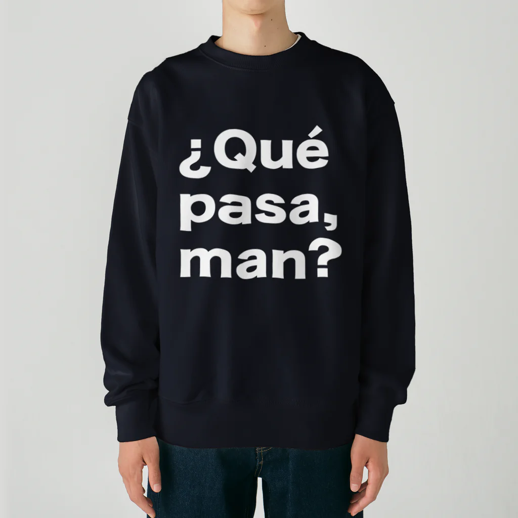 TシャツジャパンSUZURI店🇯🇵の¿Qué pasa,man?（ケパサメン）白文字 Heavyweight Crew Neck Sweatshirt