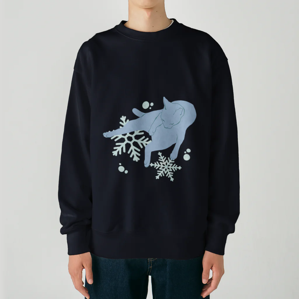 ねこや Ryoko -猫屋 りょうこ-のねこ　澄みわたる Heavyweight Crew Neck Sweatshirt