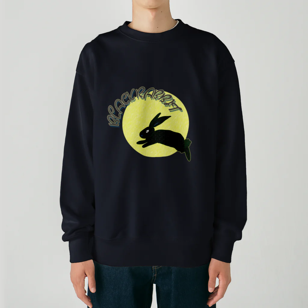 MZグラフィックスのうさぎ年　2023　ブラック・ラビット Heavyweight Crew Neck Sweatshirt