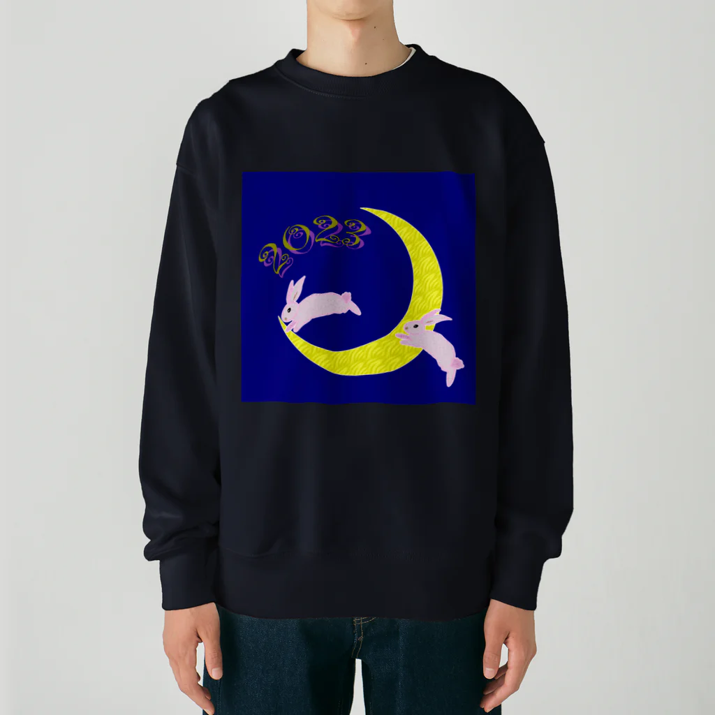 MZグラフィックスのうさぎ年　2023　ピンク・ラビット Heavyweight Crew Neck Sweatshirt