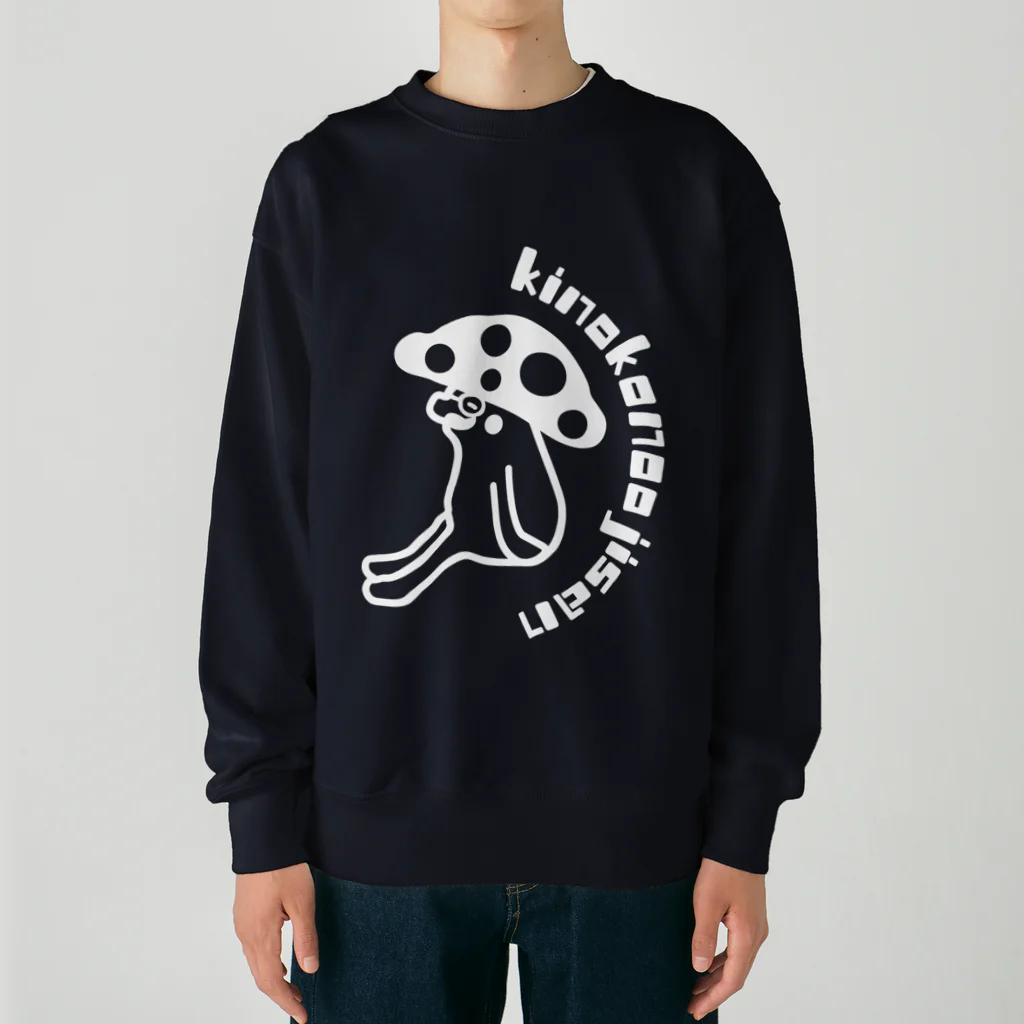 kinoko_ojisanのきのこのおじさんヴィンテージデザイン Heavyweight Crew Neck Sweatshirt