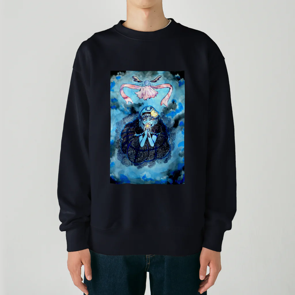 手描きおえかきのチャンスを待つ Heavyweight Crew Neck Sweatshirt