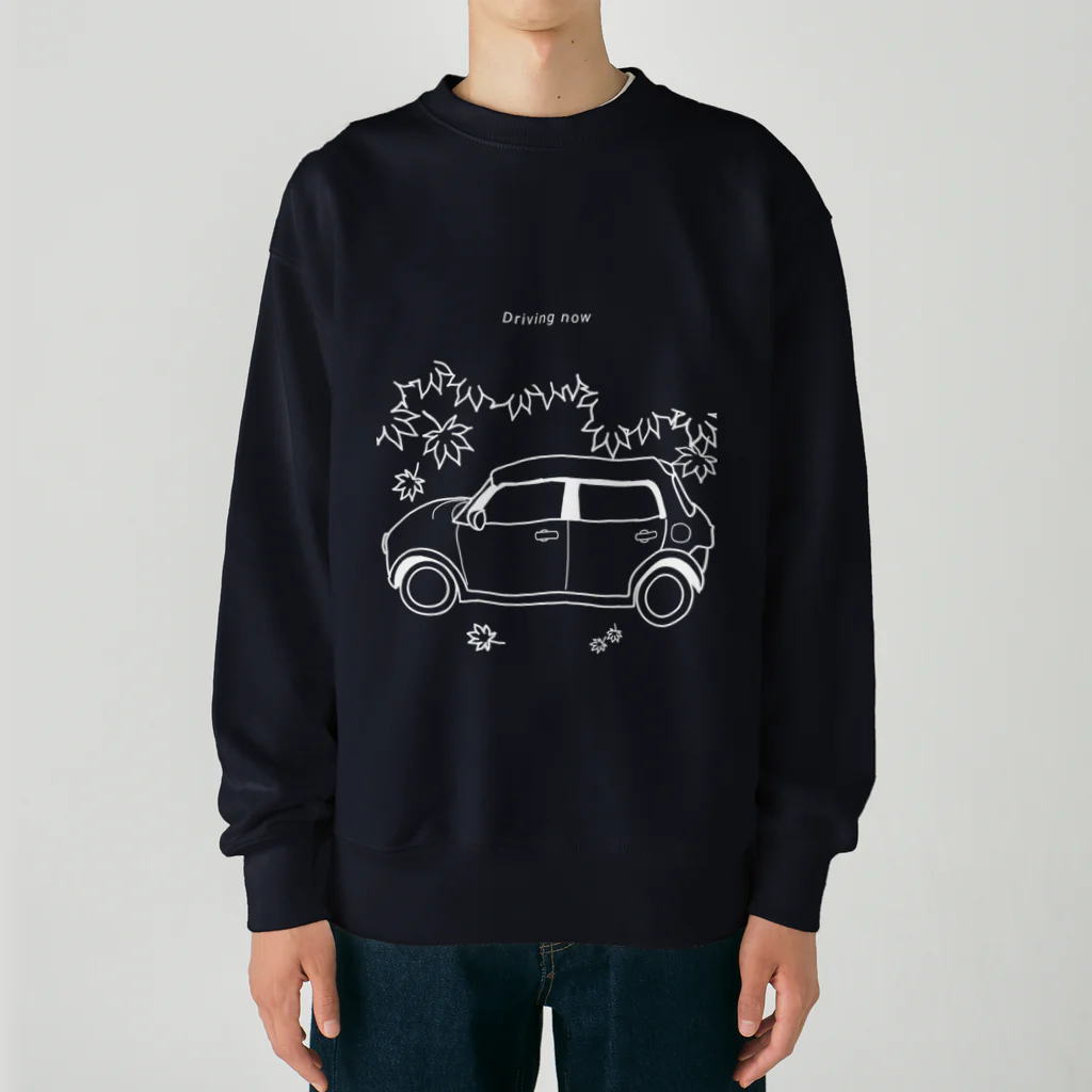 kazeou（風王）のDriving Now(もみじ)白 Heavyweight Crew Neck Sweatshirt