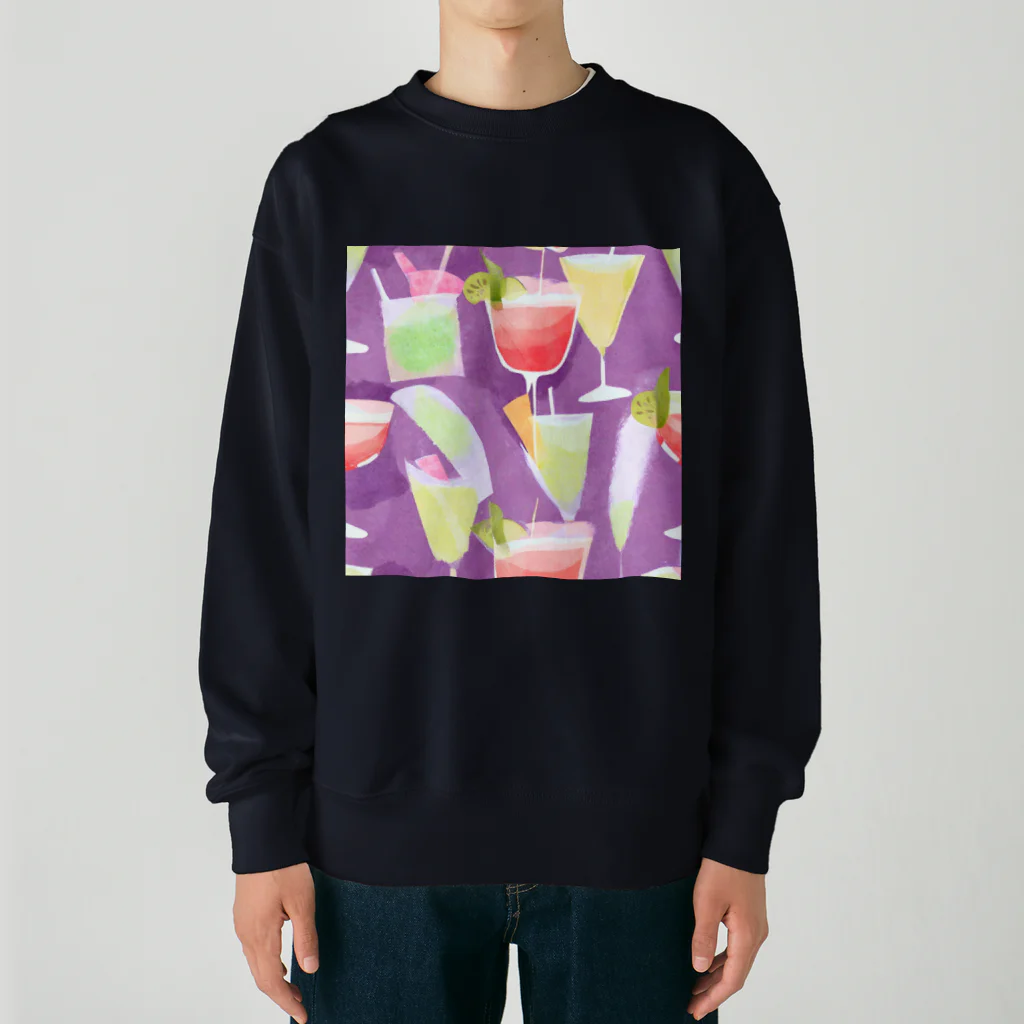 suke-maruruのカクテルグラス Heavyweight Crew Neck Sweatshirt