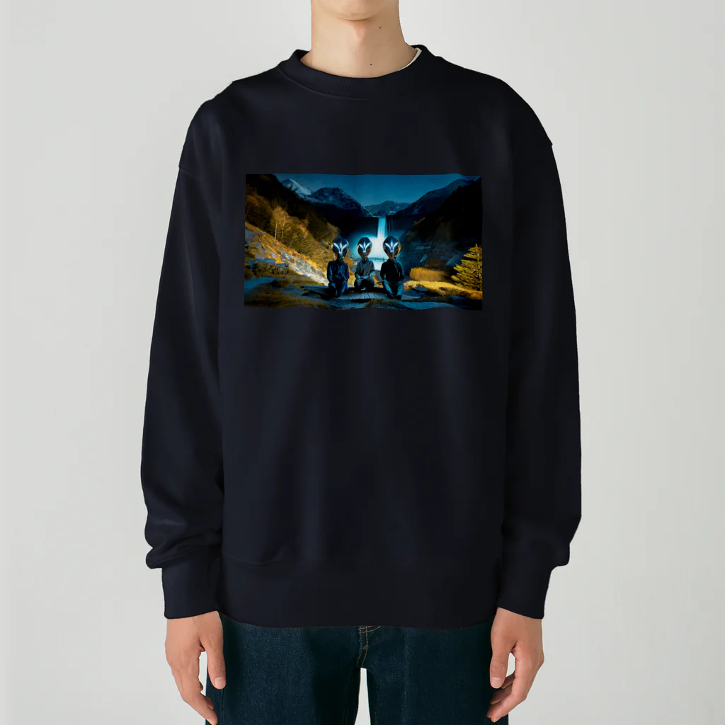 suyaの祖母祖父孫の初！地球！お忍び旅行 Heavyweight Crew Neck Sweatshirt