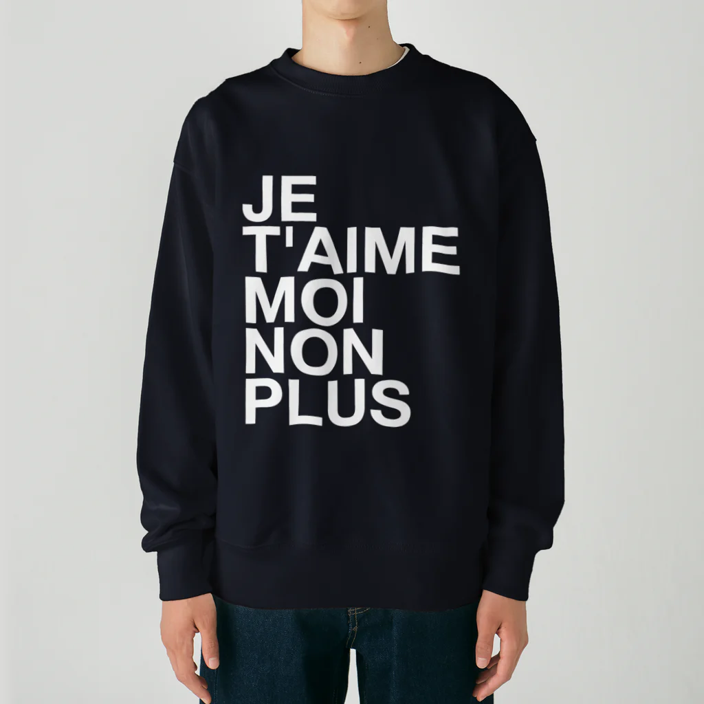 TATEYAMAのJE T'AIME MOI NON PLUS (blanc) Heavyweight Crew Neck Sweatshirt