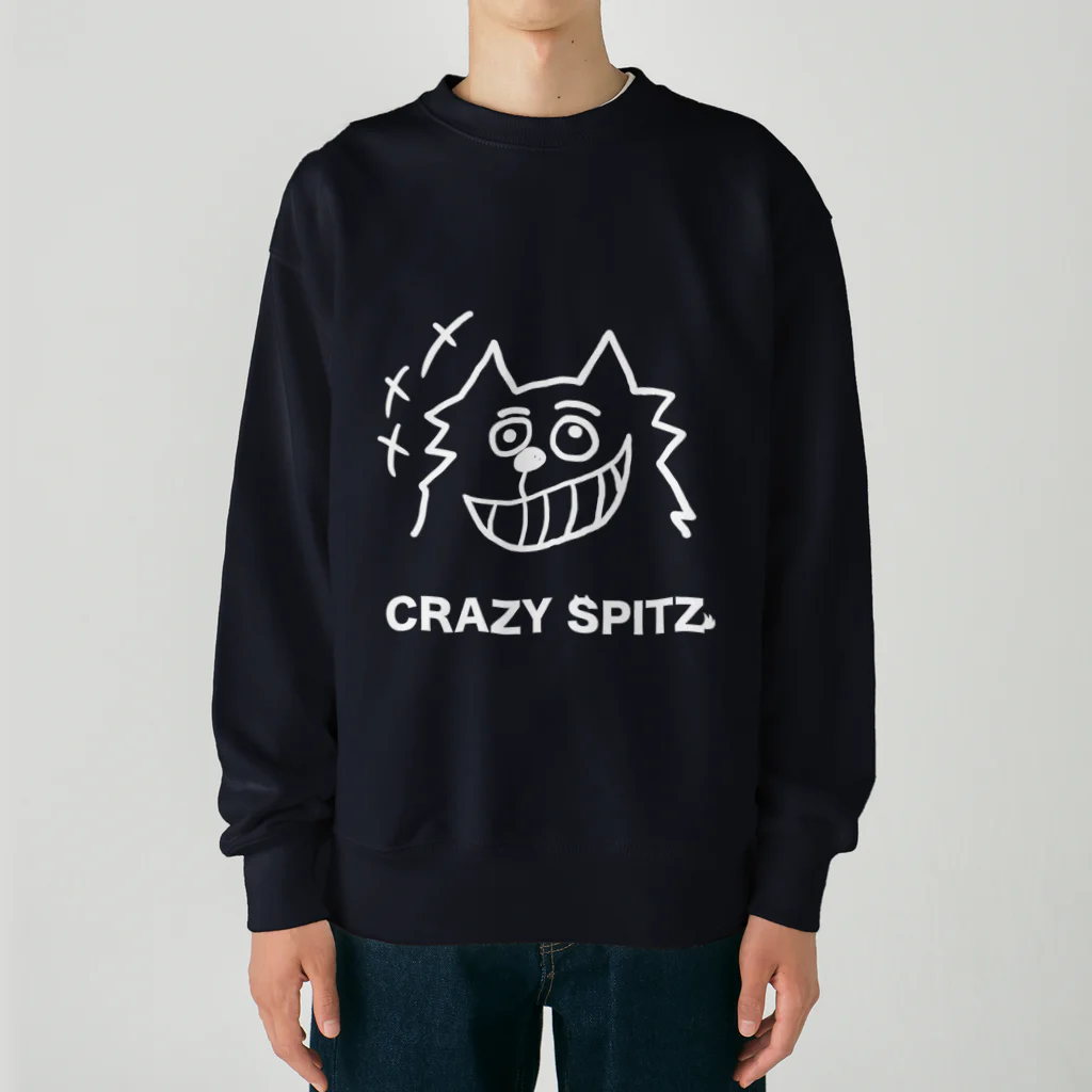 ehime@けだま&もち＆すみのCRAZY SPITZ「HA HA HA」ver.white Heavyweight Crew Neck Sweatshirt