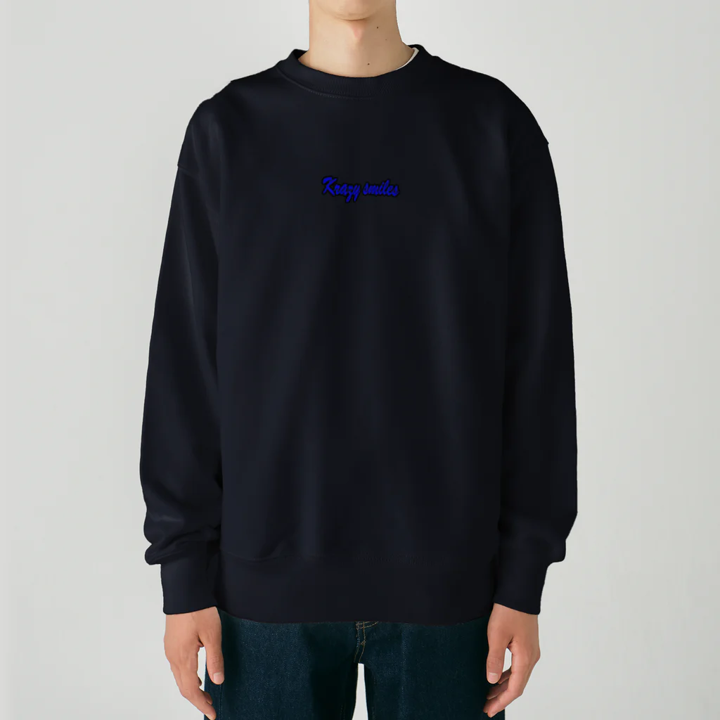 クレイジースマイルズ（公式）のクレスマロゴ青グッズ Heavyweight Crew Neck Sweatshirt