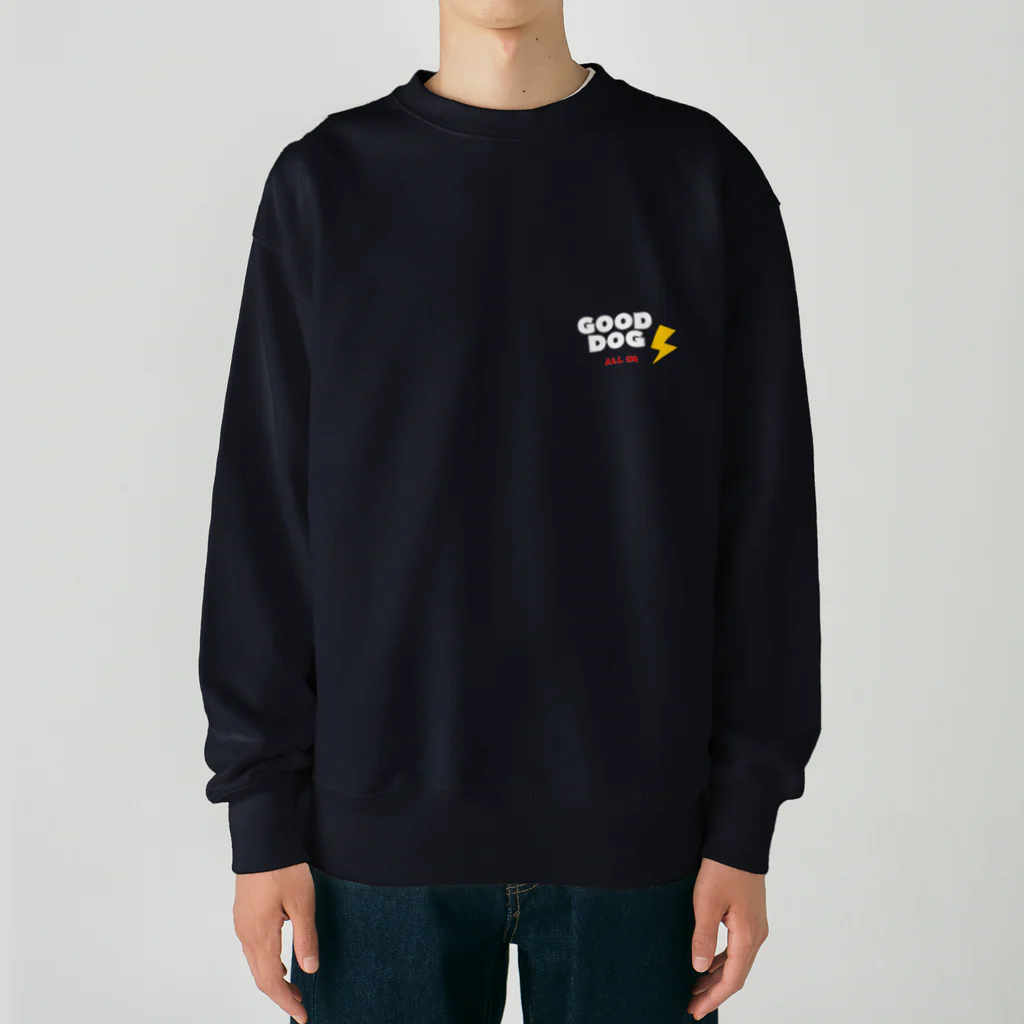 reon-5のストリート風の雰囲気が漂う犬のデザインです。 Heavyweight Crew Neck Sweatshirt