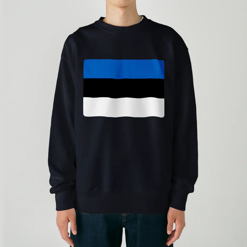 お絵かき屋さんのエストニアの国旗 Heavyweight Crew Neck Sweatshirt