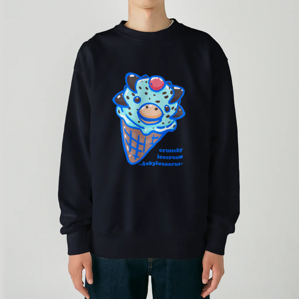 segasworksの恐竜アイスクリーム〜ザクザクアンキロサウルス〜 Heavyweight Crew Neck Sweatshirt