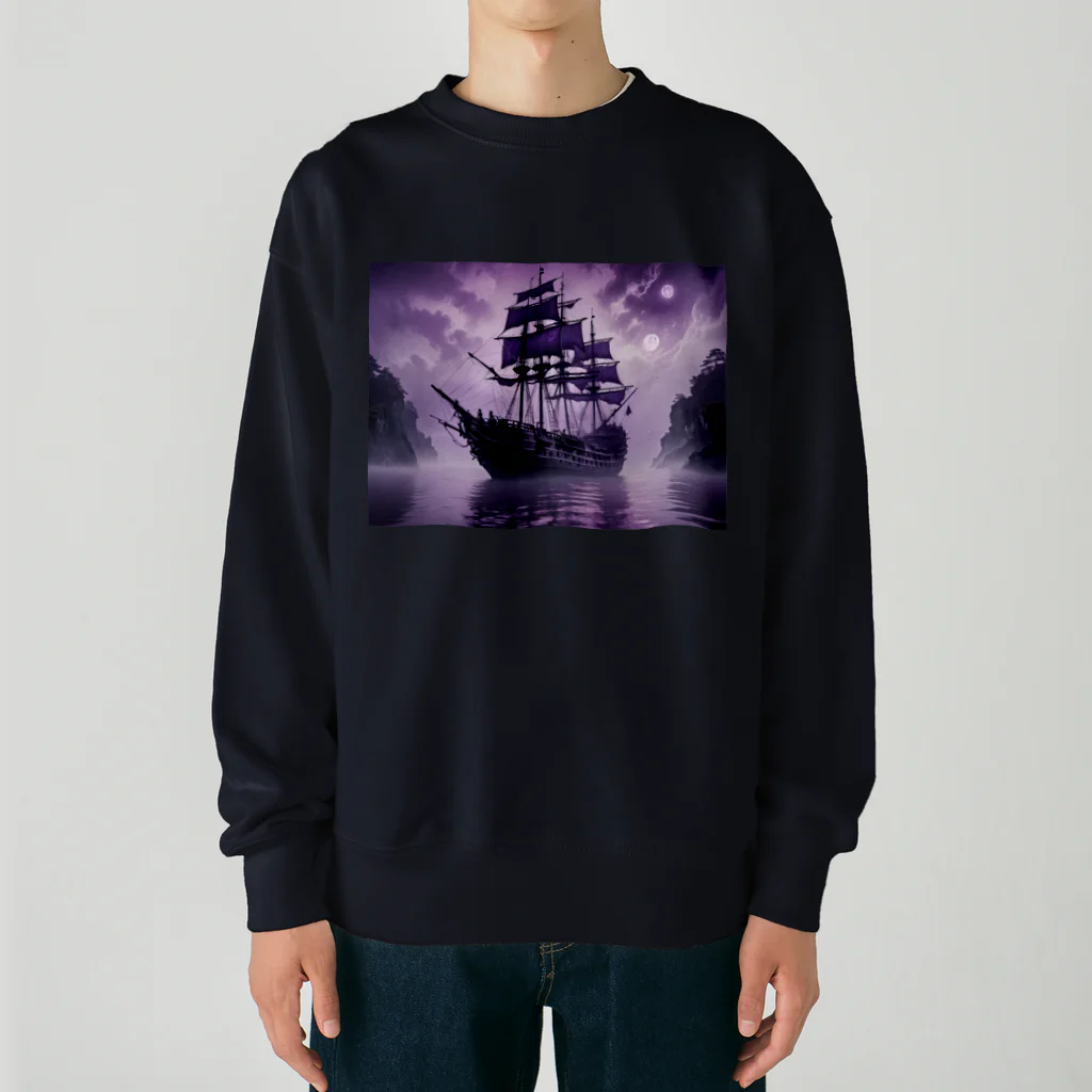 思い立ったが吉日の幽霊船 Heavyweight Crew Neck Sweatshirt