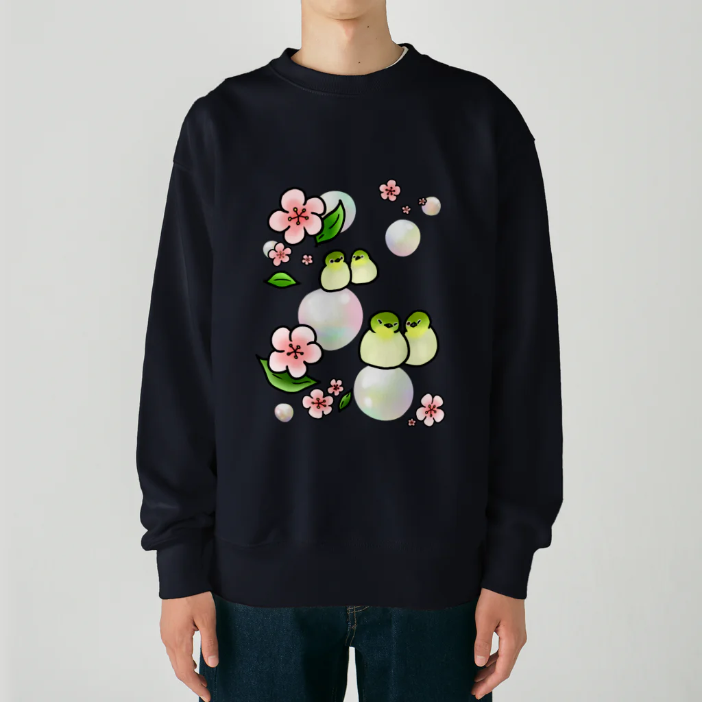 Lily bird（リリーバード）のほわほわメジロ梅 Heavyweight Crew Neck Sweatshirt