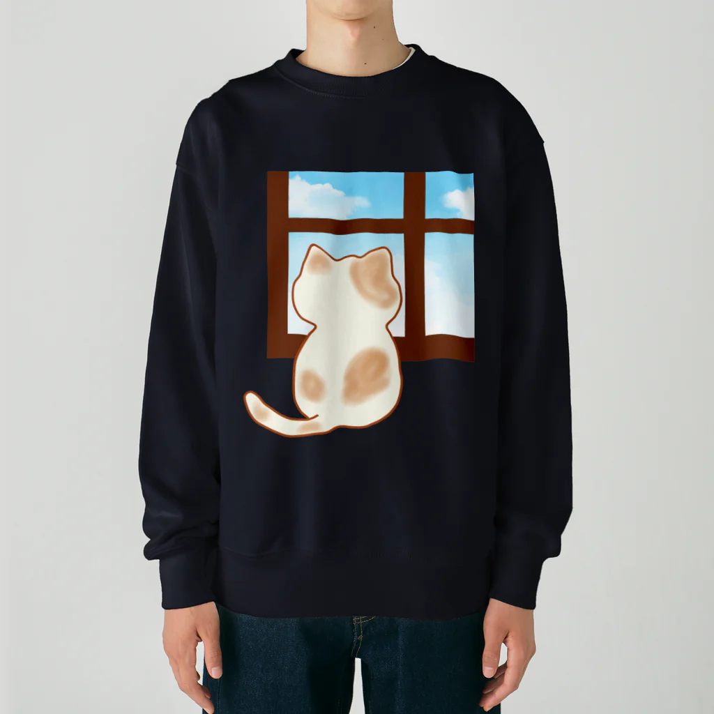 ウチのMEIGENやさんの猫 〜窓辺のひととき〜 Heavyweight Crew Neck Sweatshirt