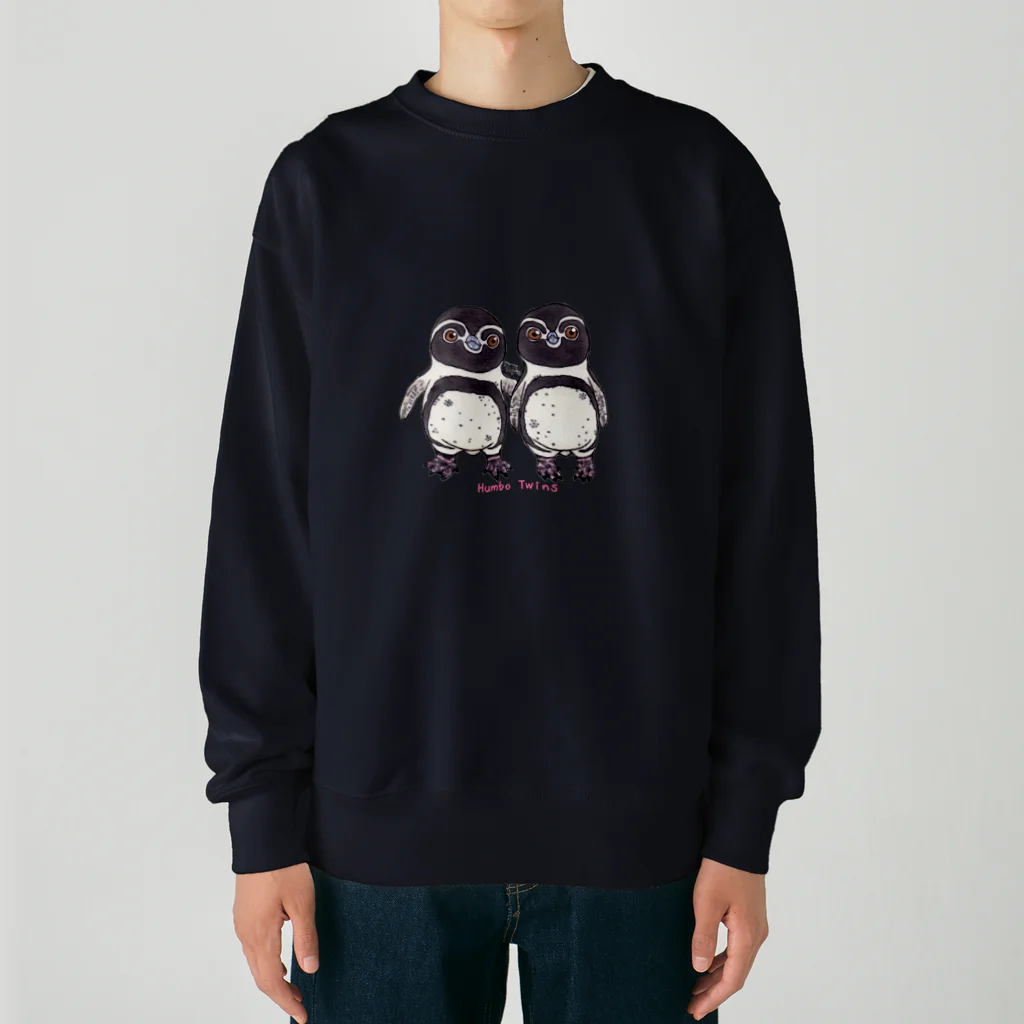 ヤママユ(ヤママユ・ペンギイナ)のふたごのフンボルトペンギン Heavyweight Crew Neck Sweatshirt