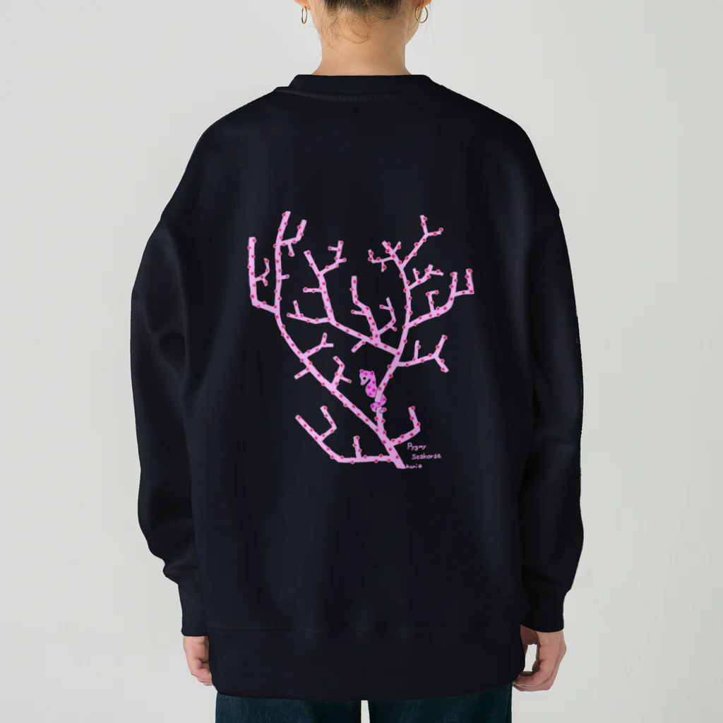 栗坊屋のピンクのピグミーシーホース Heavyweight Crew Neck Sweatshirt